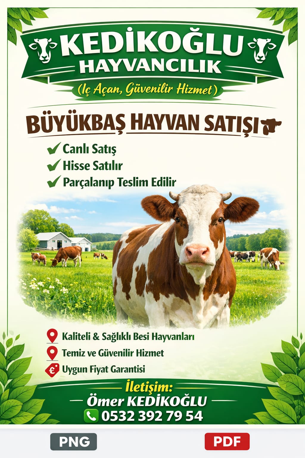 Kurbanlık Samsun Canik Samsun büyükbaş hayvan satışı afişi